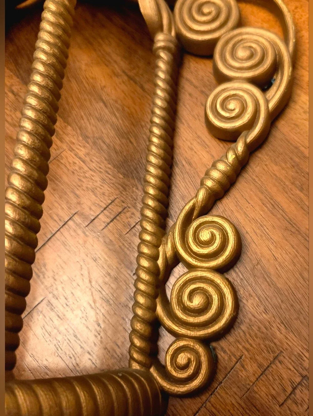 Vintage 1972 Burwood #1628 Gold Wall Pocket Hollywood Regency MCM Wall Decor